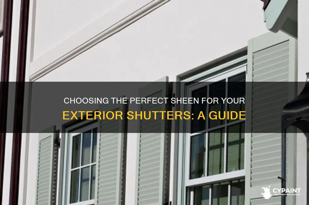 what sheen should i paint my outside shutters