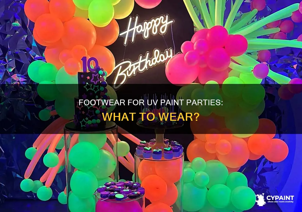 what shoes to wear to a uv paint party