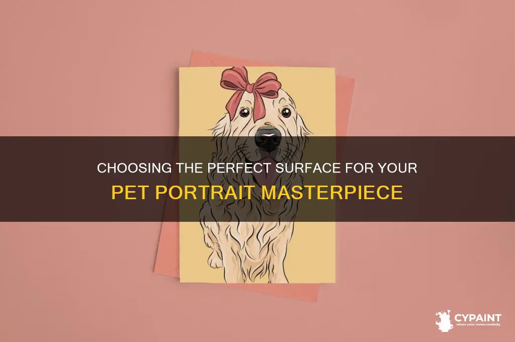 what should a pet portrait be painted on