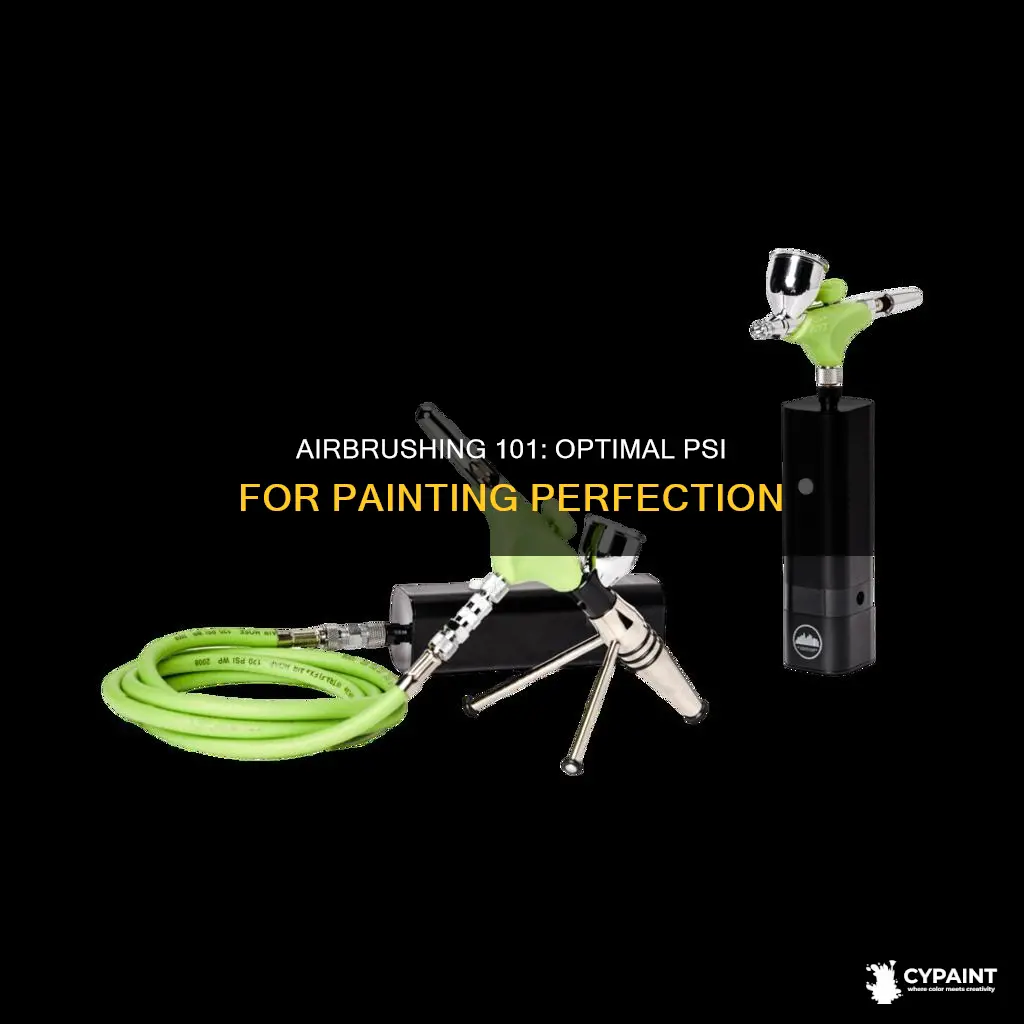 what should the psi on an airbrush for painting