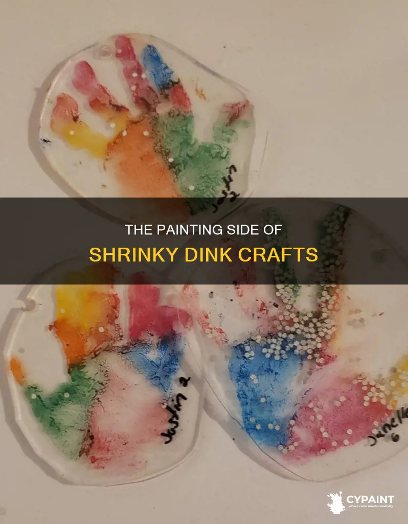 what side of shrinky dink do you paint on