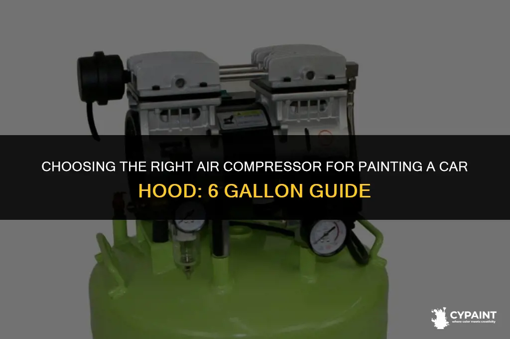 what size air compressor to paint a hood 6 gallon