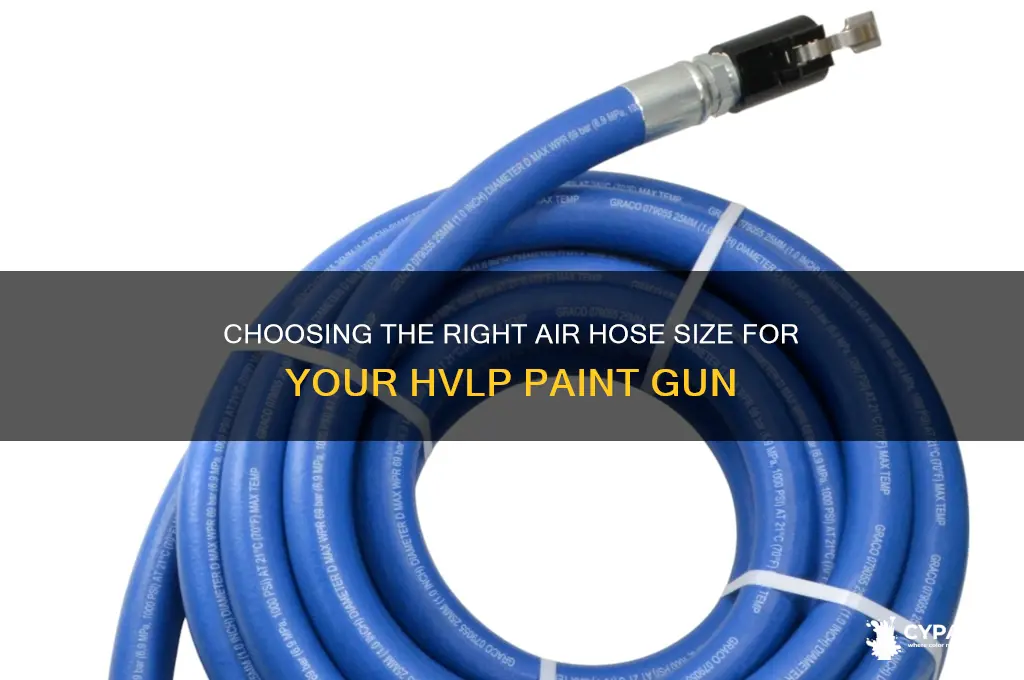 what size air hose for hvlp paint gun