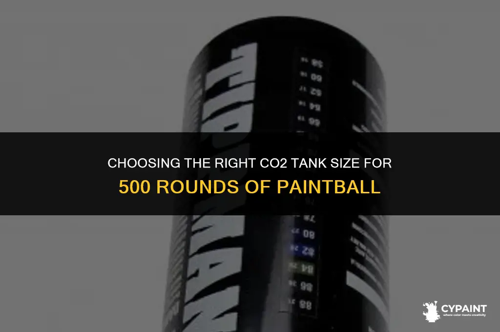 what size co2 tank for 500 rounds of paint ball