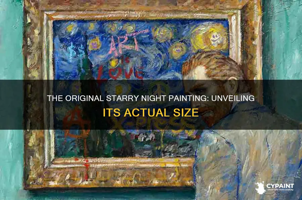 what size is the original starry night painting
