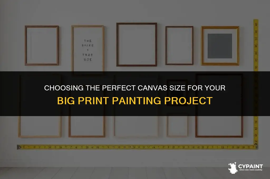 what size should i work on for big print painting