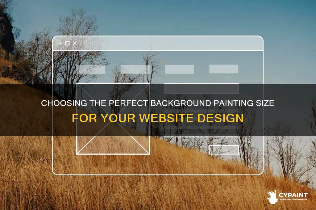 what size to do backround painting for website