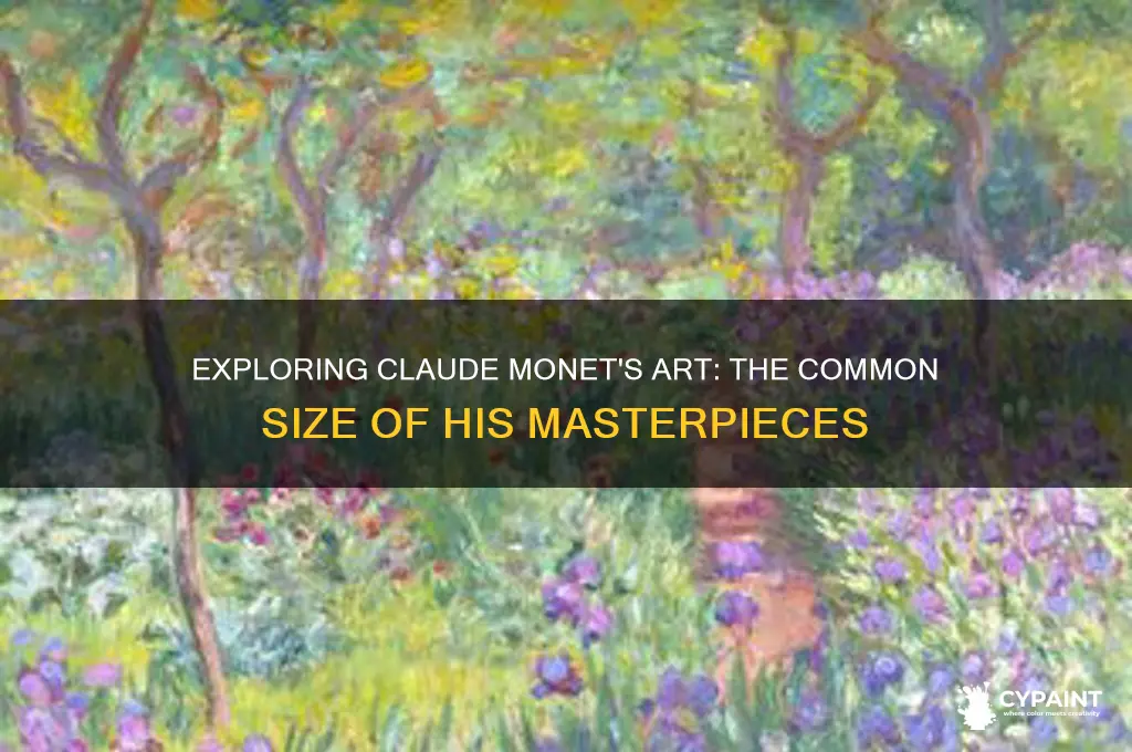 what size were most of claude monets paintings