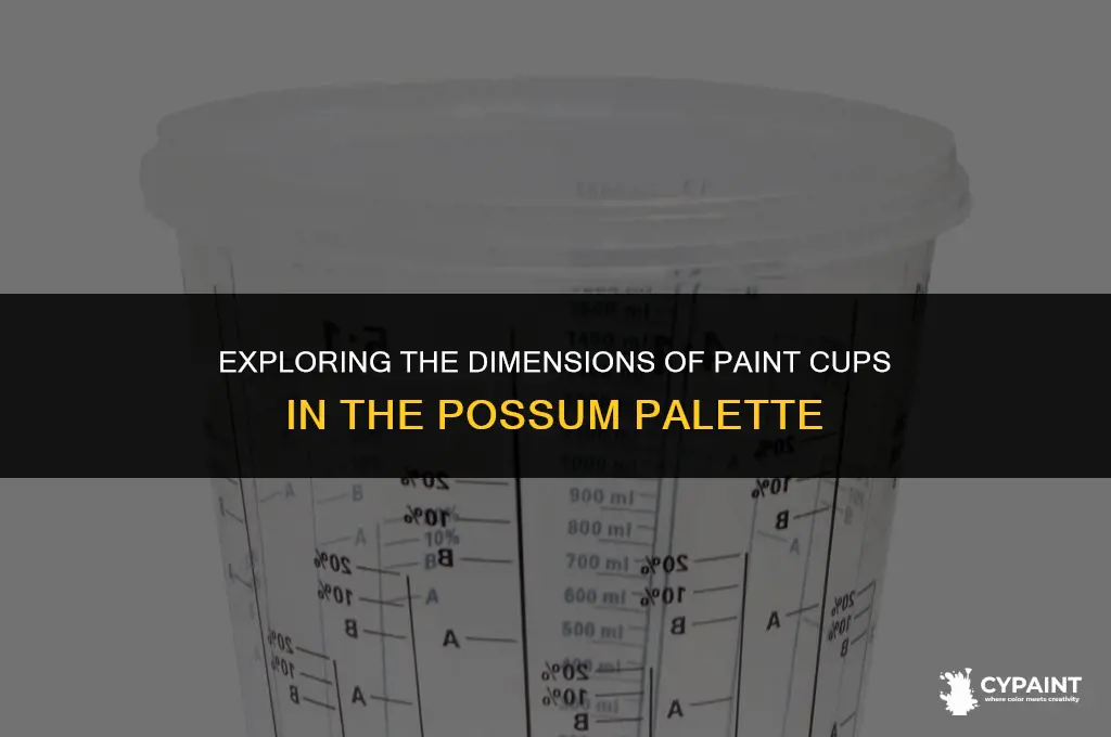 what size were the paint cups with the posum palette