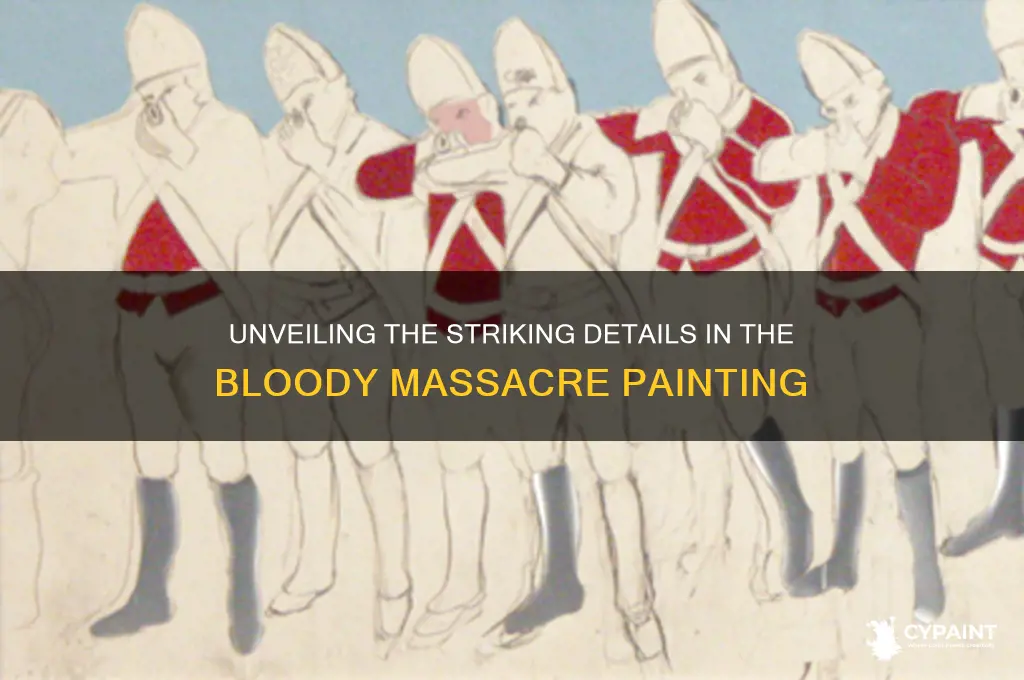 what stands out in the bloody massacre painting