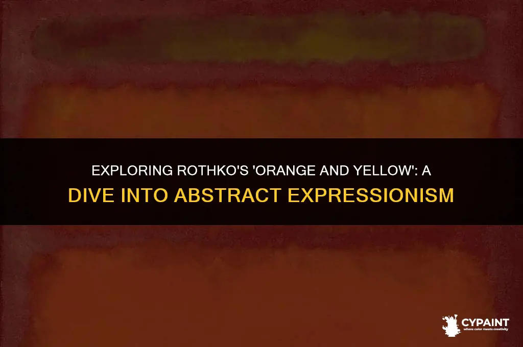 what style is the painting orange and yellow by rothko