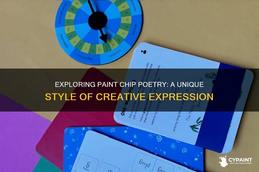 what style of poetry is paint chip poetry
