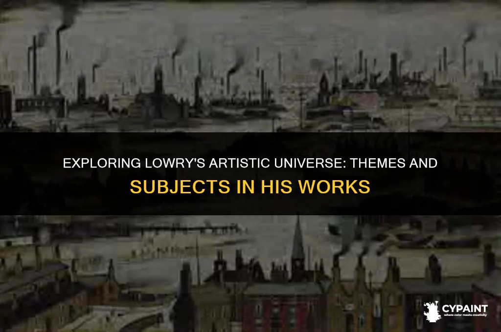 what subject matter did lowry choose to paint and draw
