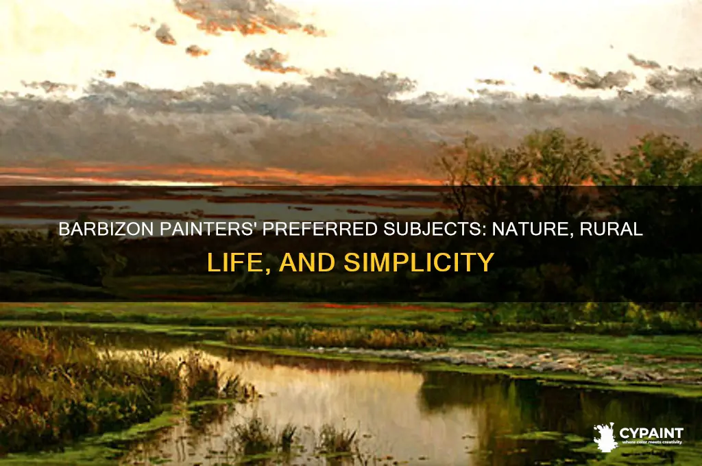 what subjects did barbizon painters prefer to paint