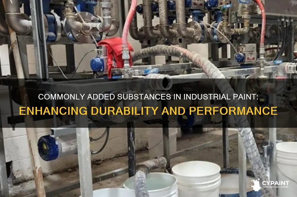 what substance is commonly added to industrial paint