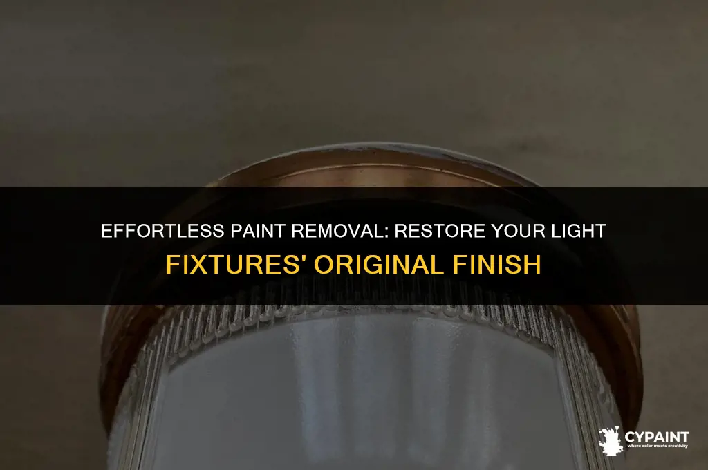what takes paint off light fixtures woth stripping the finish