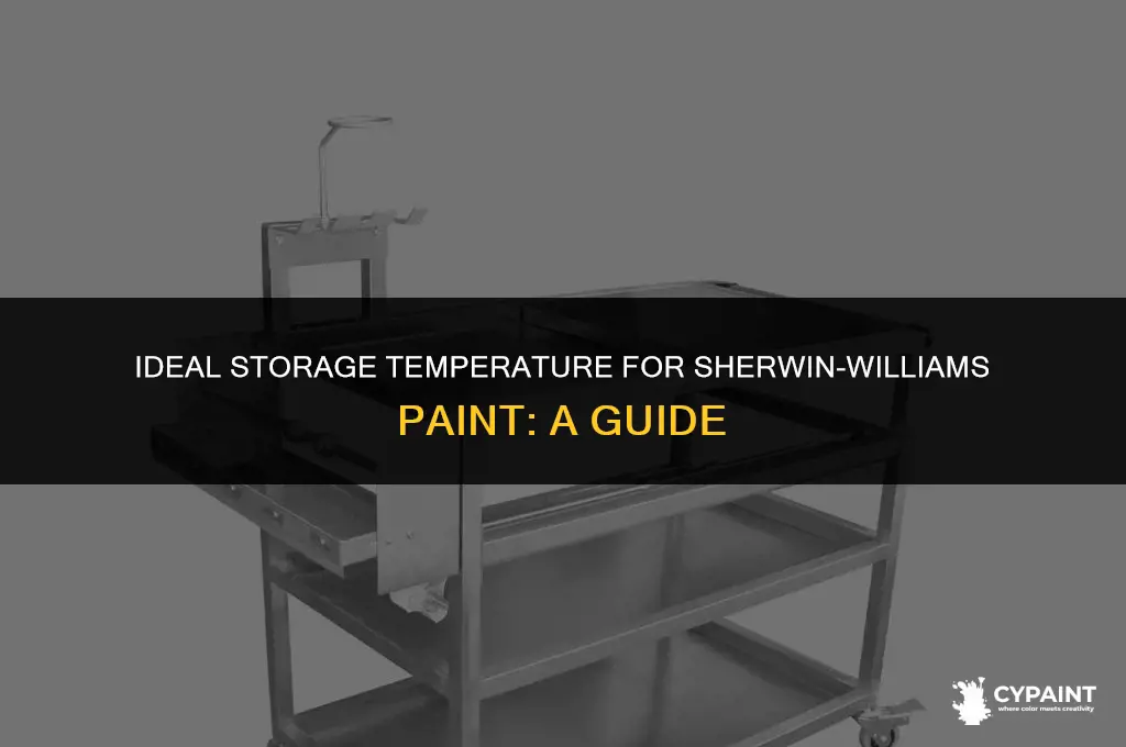 what temp can sherwin williams paint be stored