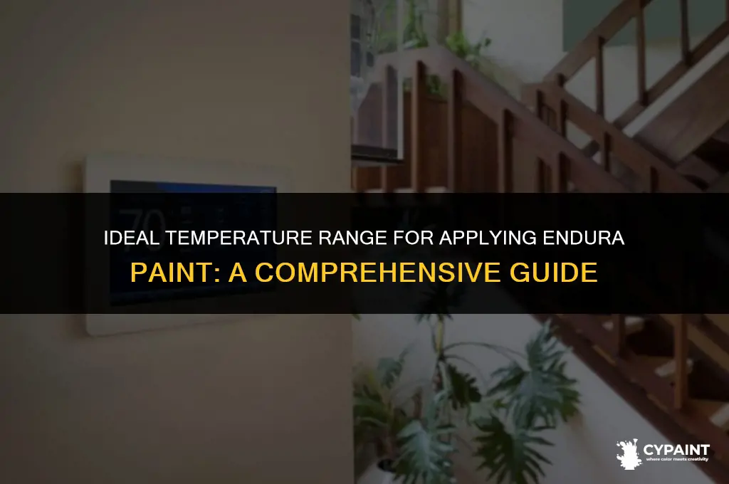 what temp can you paint with endura paint