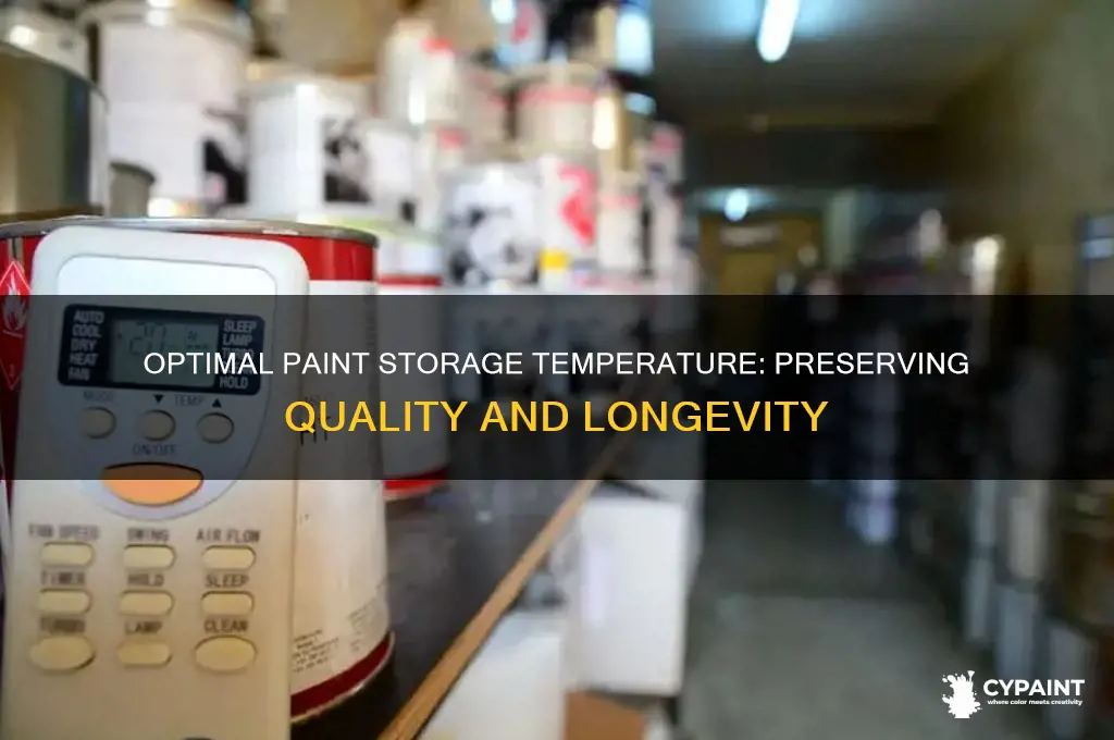 what temp should paint be stored at