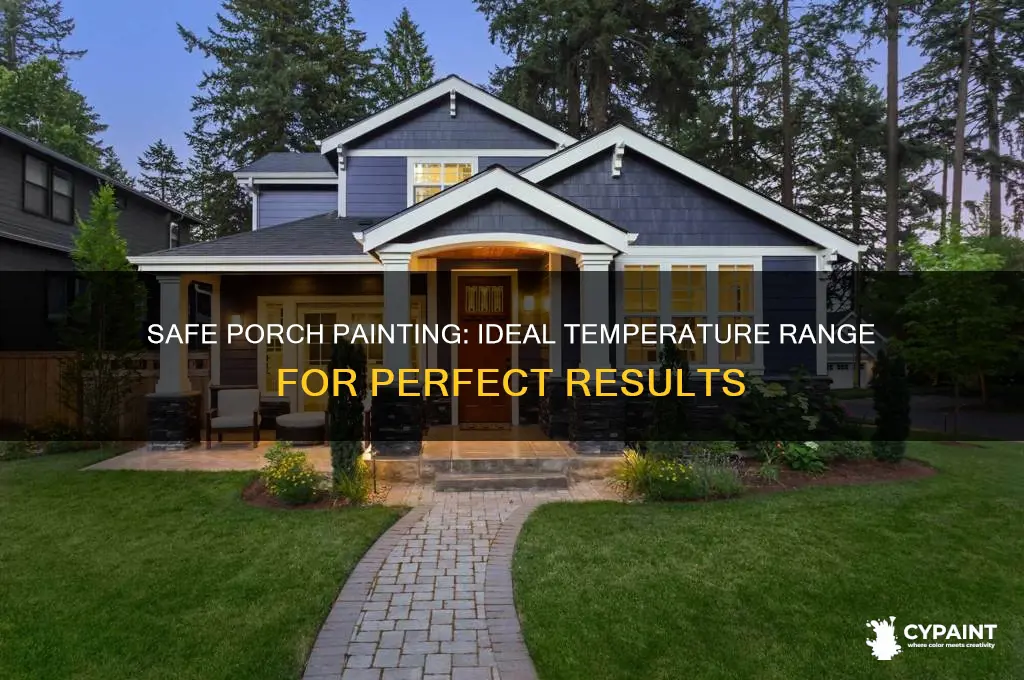 what temperature is safe to paint a porch
