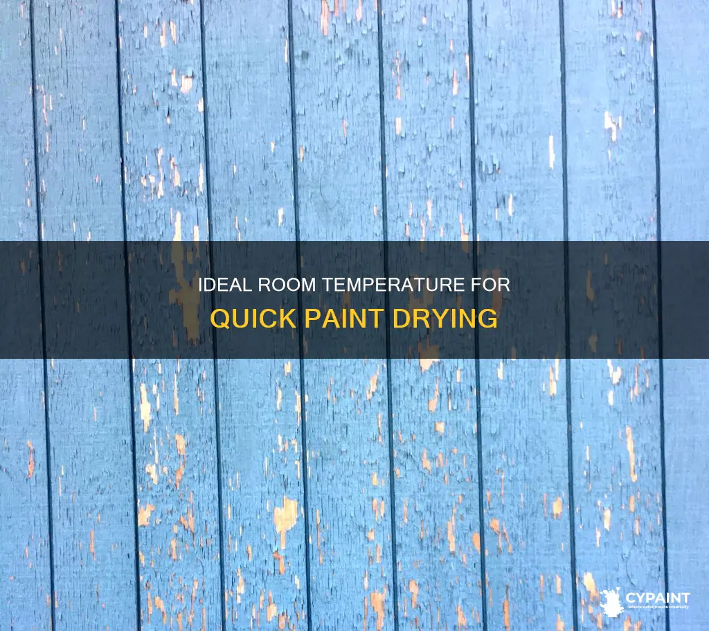 what temperature should a room be to paint dry