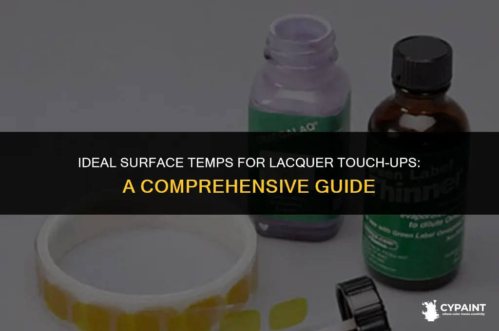 what temperature should surfaces be for laquer touch up paint
