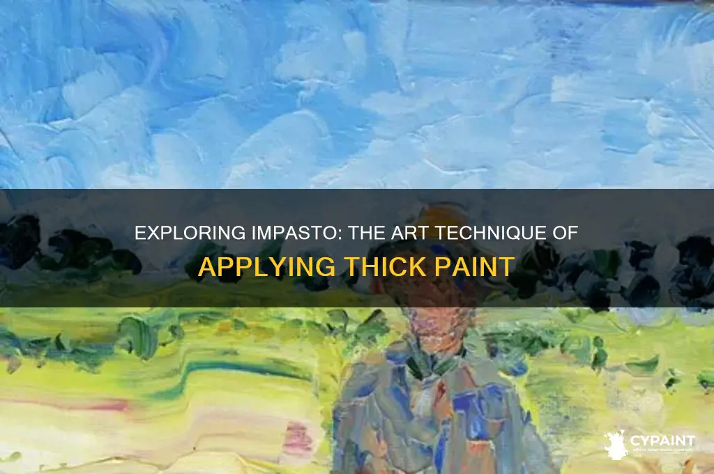 what term describes the application of thick paint