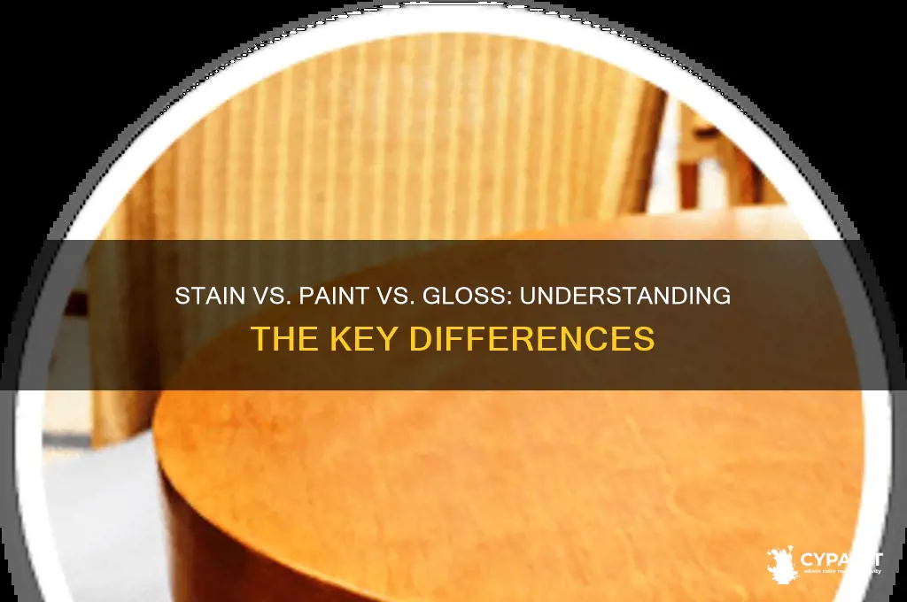 what the difference between stain paint and gloss