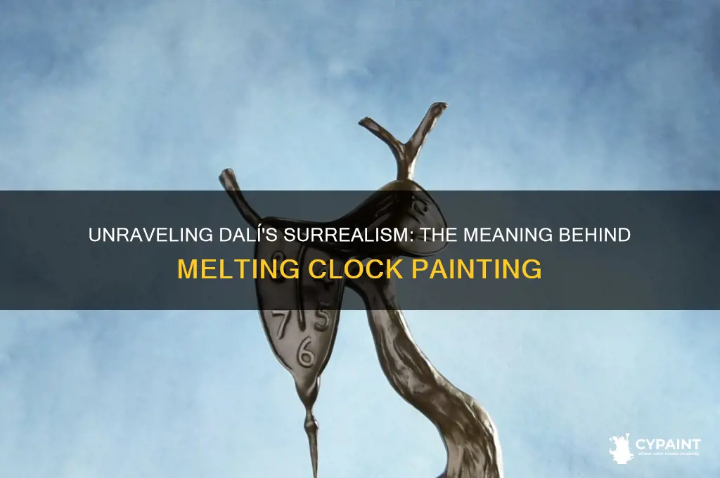 what the meaning behind the melting clock painting