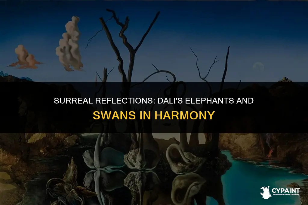 what the painting by salvador dali with elephants reflecting swans