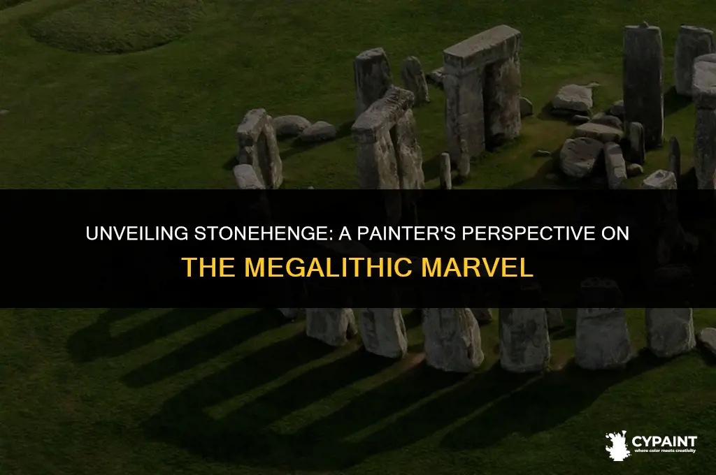 what three elements are shown in a painting of stonehenge