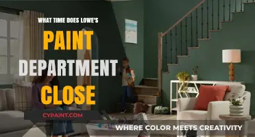 Lowe's Paint Department Closing Time: When Does It Shut Down?
