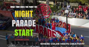 Paint the Night Parade Start Times