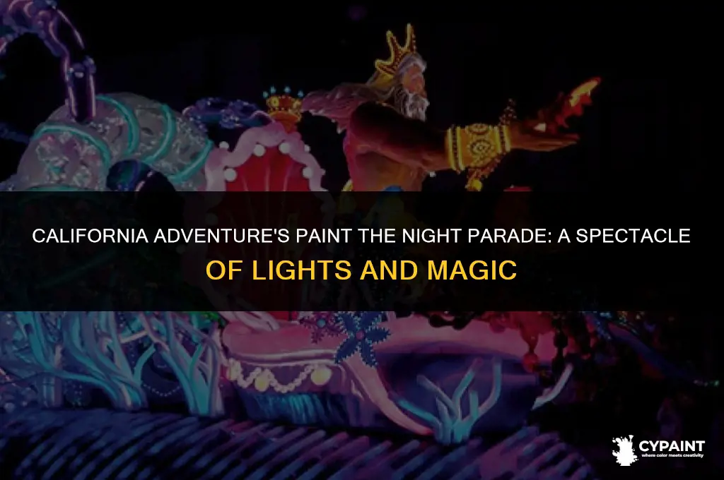 what time is the paint the night parade california adventure