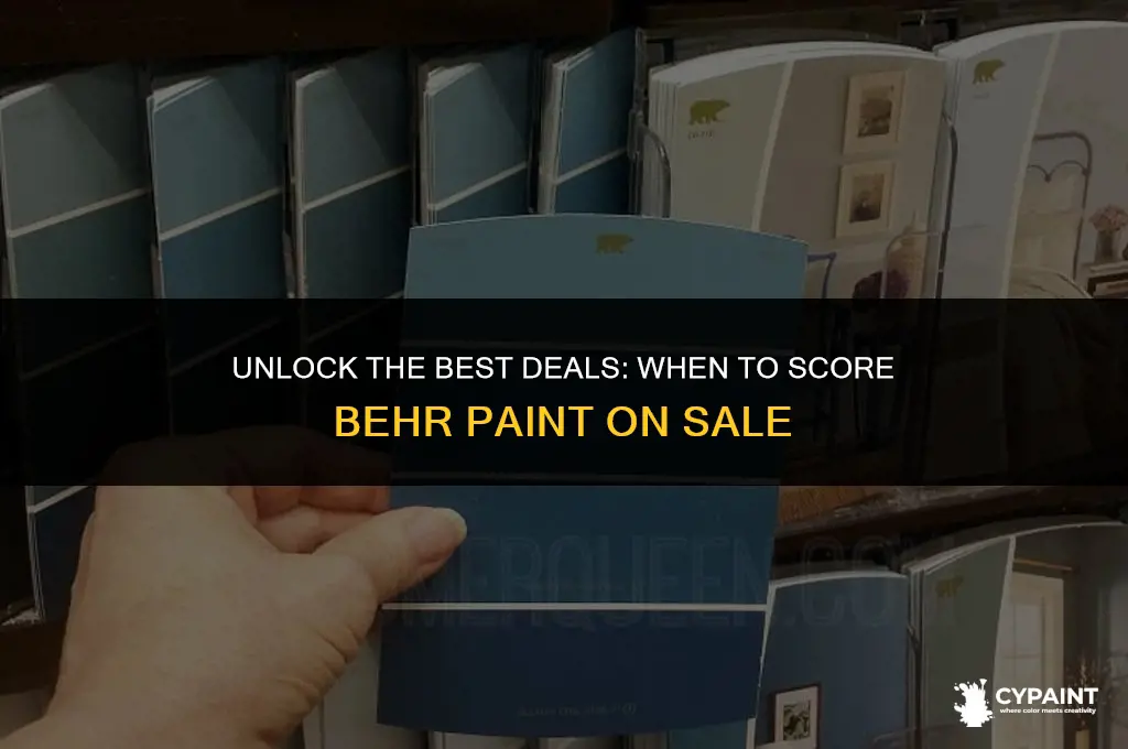 what time of the year is behr paint on sale