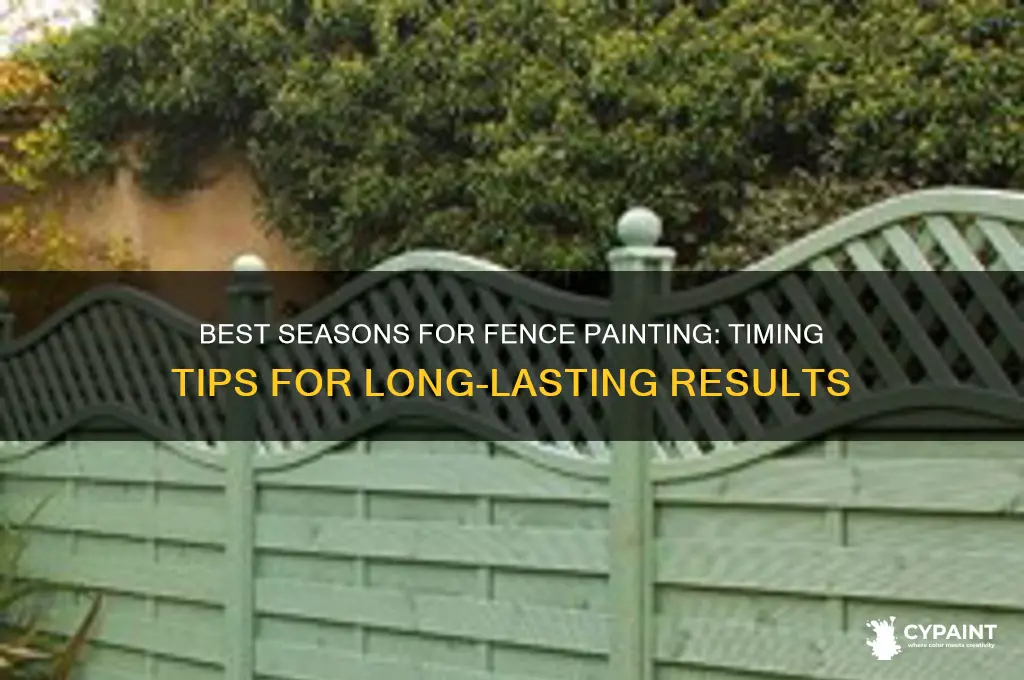 what time of year to paint a fence