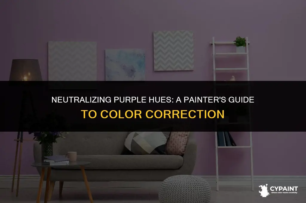 what to add to take the purple out of paint