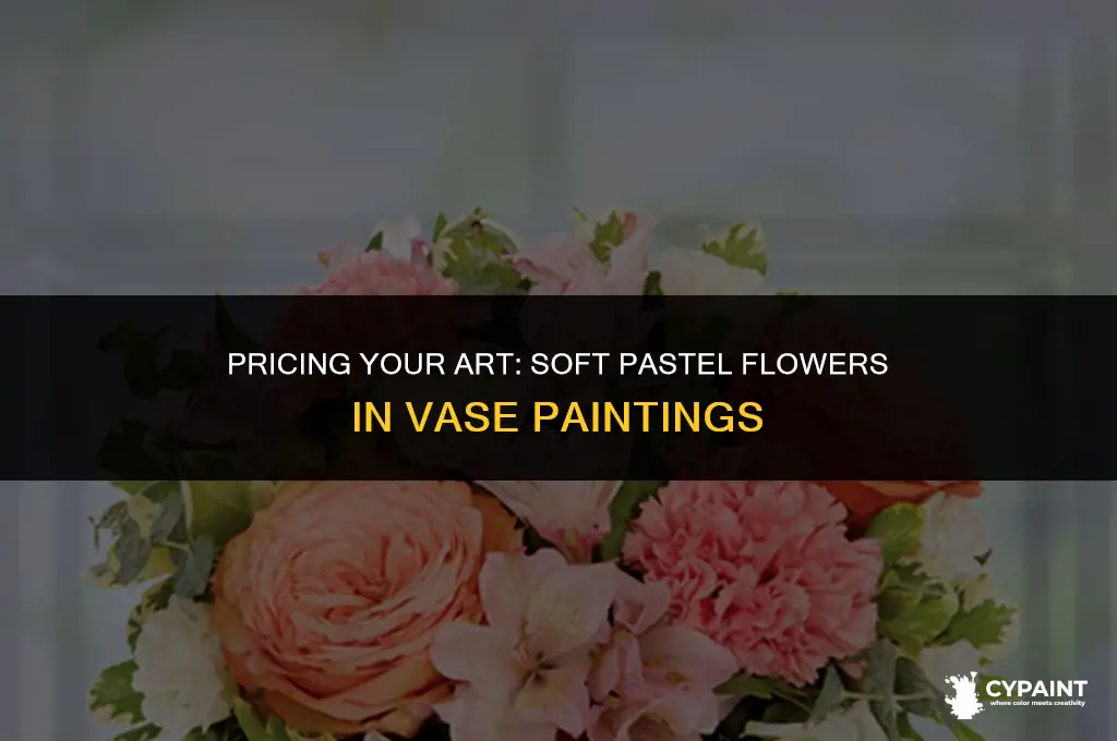 what to charge for soft pastel flowers in vase paintings