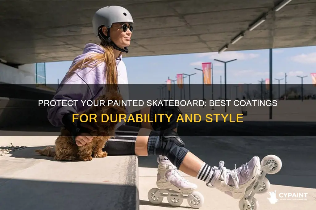 what to coat a painted skate board with