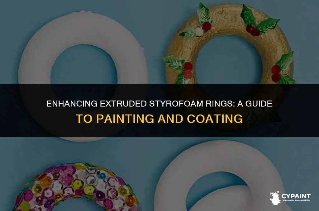 what to coat extruded styrofoam rings with to paint it