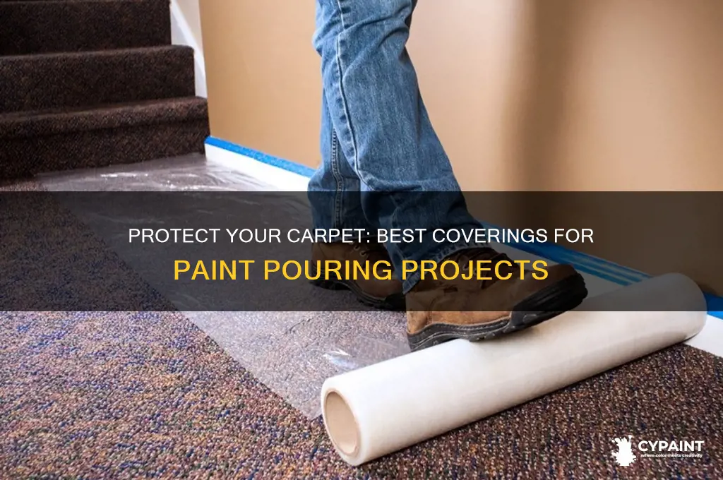 what to cover carpet with when paint pouring