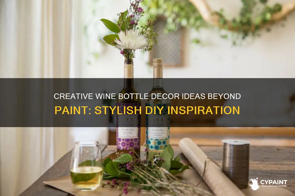 what to decorate wine bottle with except paint