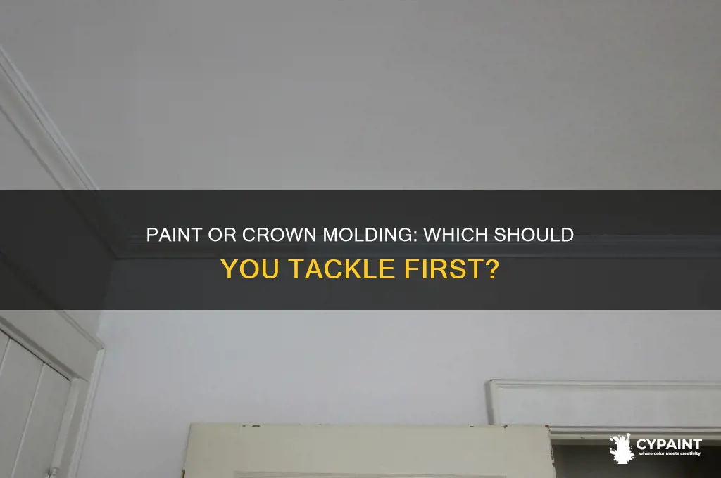 what to do first paint or crown molding