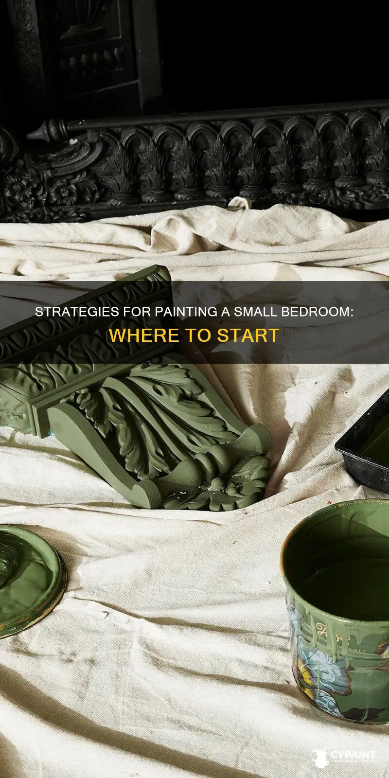 what to do first when painting a small bedroom