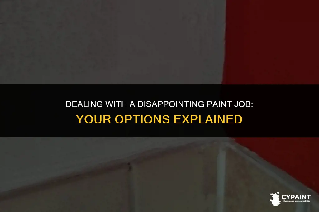 what to do if a painter does a bad job