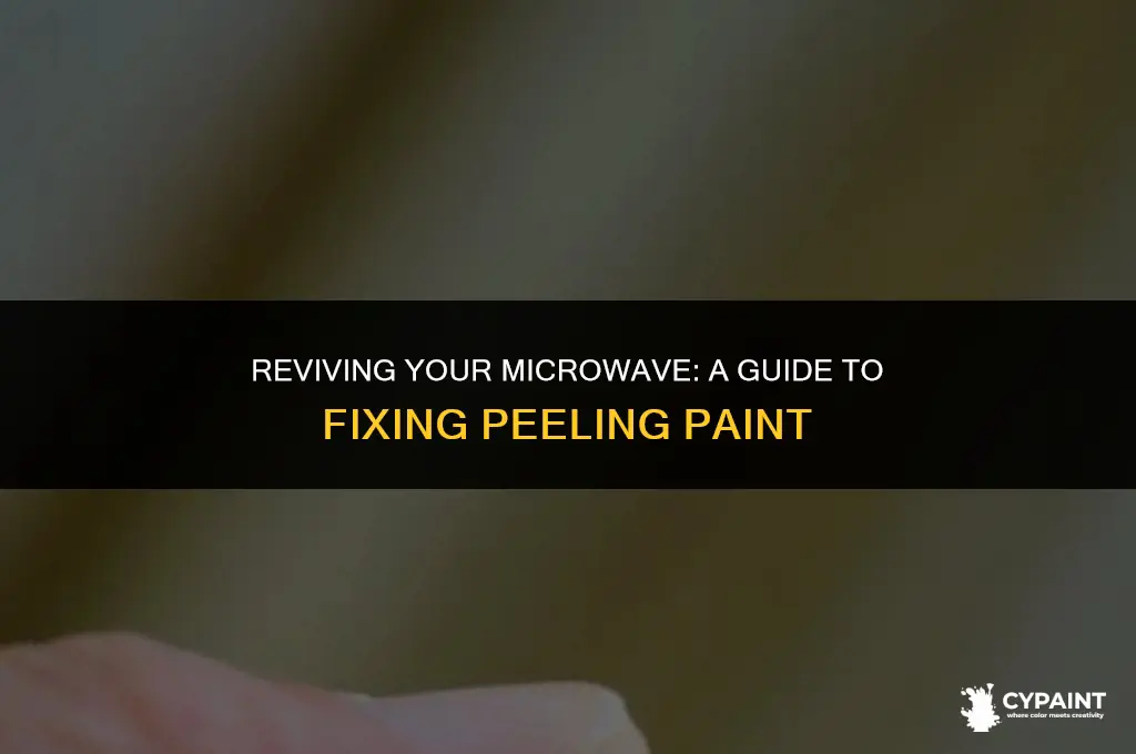 what to do if paint is peeling off inside microwave