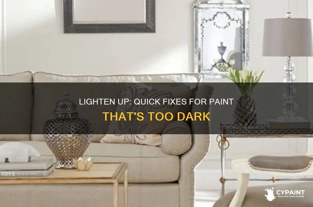 what to do if paint is too dark