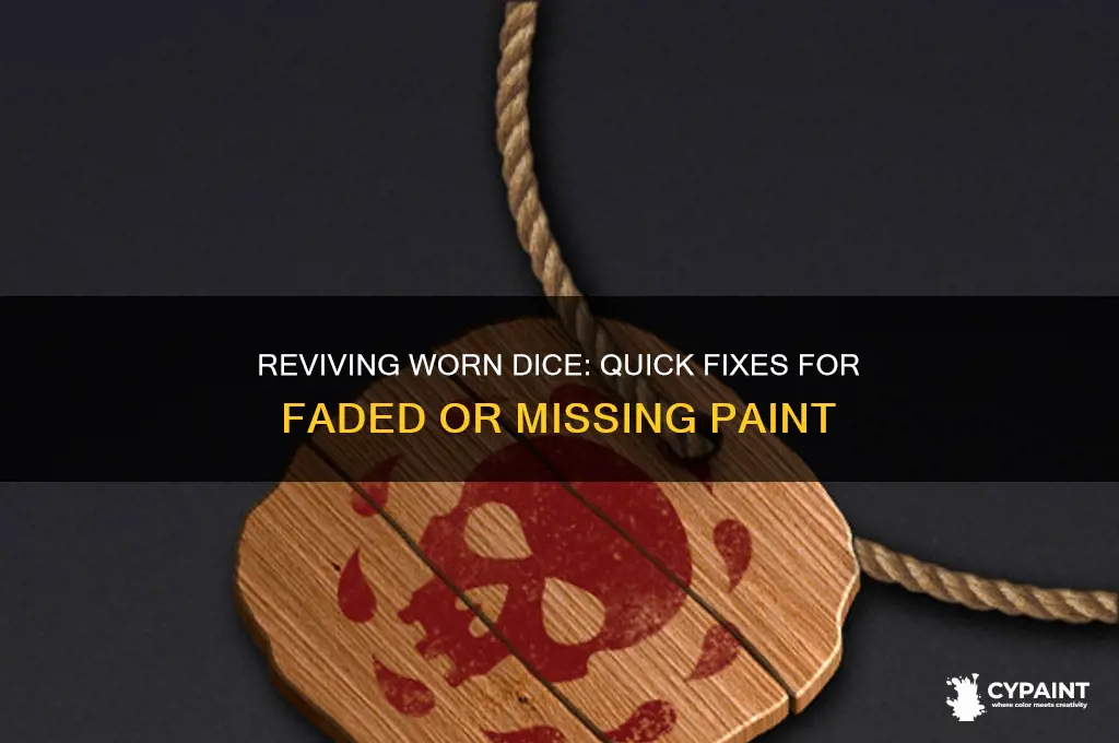 what to do when dice lose their paintings