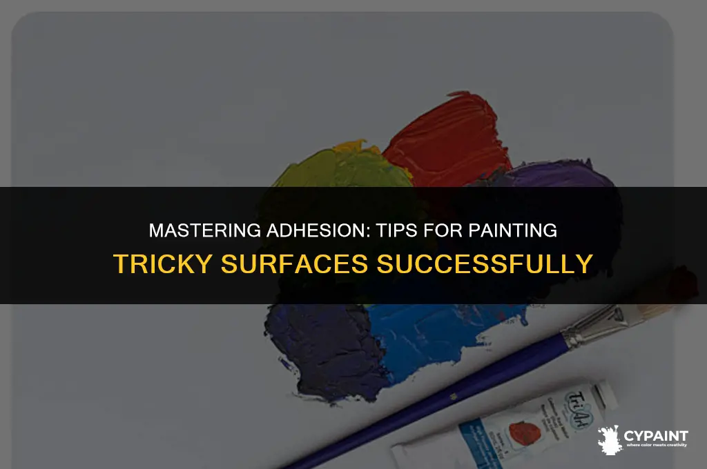 what to do when must paint ceratin matrial not sticking