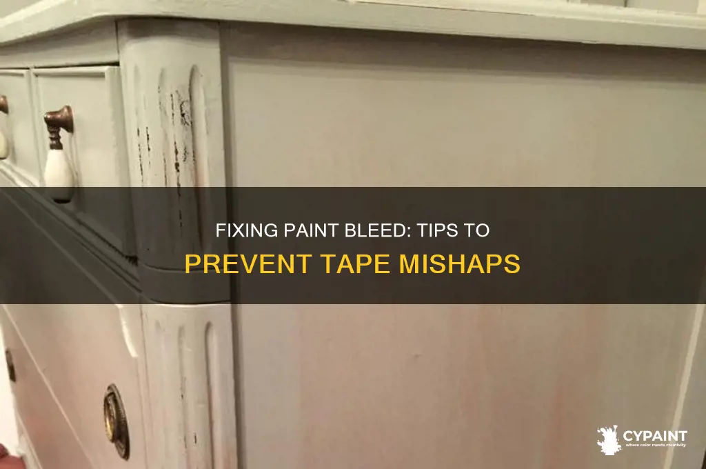 what to do when paint bleeds through tape